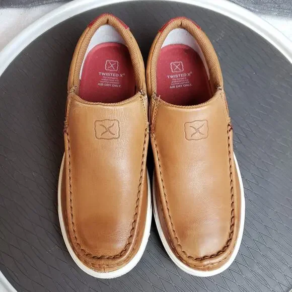 Twisted X Slip On Kicks Womens 7.5 Brown Leather Casual Comfort Western - Picture 2 of 10